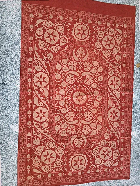 100 % cotton suzani woolen embroidered table cloth, wallhanging