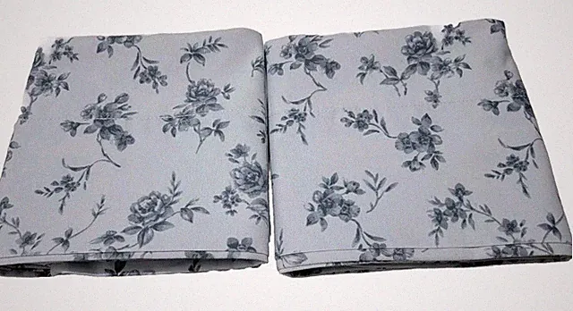 2 Homemade Blue Floral Pillowcases. 20 X 27 Stan/queen. Polycotton Fabric
