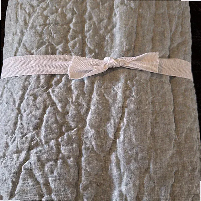 2 Pottery Barn Linen Hand Stitched EURO Shams Seabreeze Blue New Samples Read