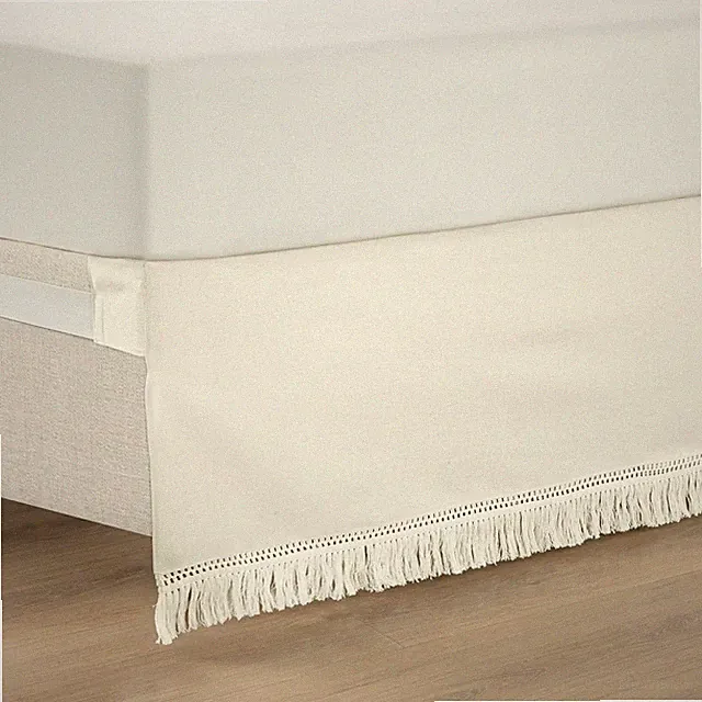 Boho Fringe 15-Inch Tailored Drop Easy Fit Bed Skirt King Size Single 78" W X 80