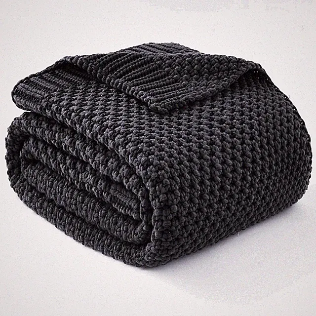 Cable Yarn Knit Decorative Cooling Weighted Blanket