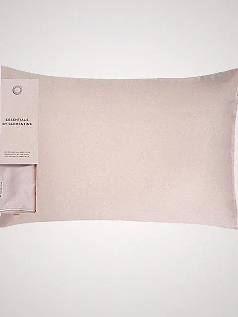 Essentials Organic Queen Size Pillowcase Ballet Pink | -Tone and Silver Ion S...