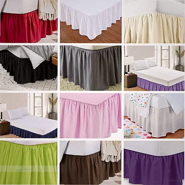 Gather Dust Ruffle Bed Skirt 750 TC Egyptian Cotton Queen size All Drop Length