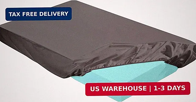 HunnmingRe 2-3 Inch Mattress Topper Cover (Only Cover) Memory Foam Protector