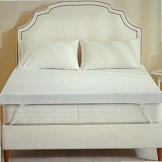 JHK Memory Foam Mattress Topper w/Removable Soft Cover&Elastic Straps,Queen Full