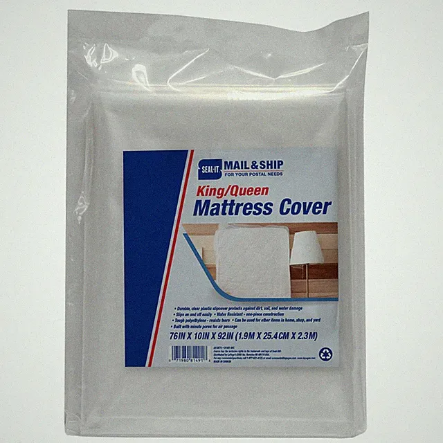 Seal-It Mail and Ship Mattress Cover for Moving & Storage, King/Queen, 76" x...