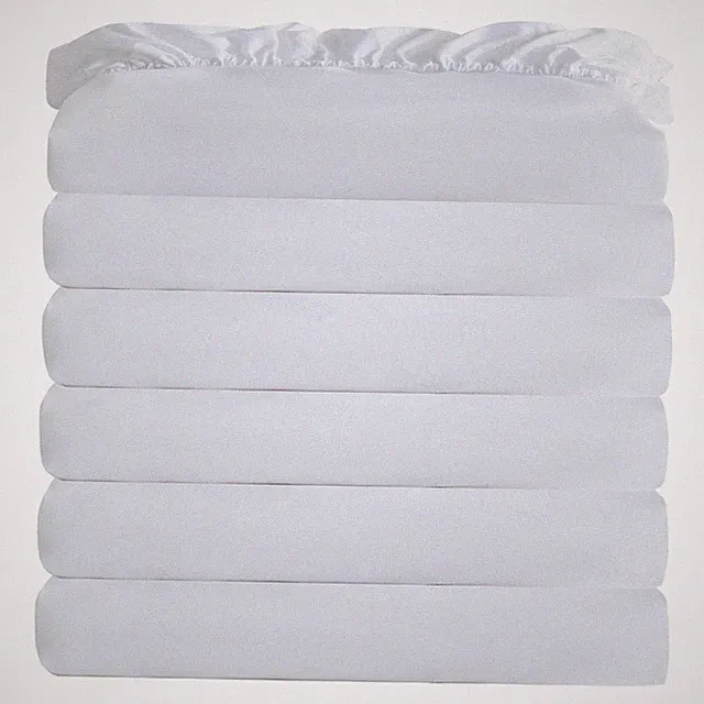 White Bulk Twin Fitted Sheet Only Deep Pocket 6 Pack Quick Sort Bottom Bed Sh...